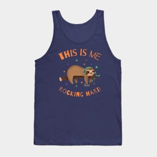 Funny Hard Rocking Sloth Tank Top